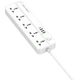 Удлинитель сетевой Ldnio SC5415 3USB Type-C 5 розеток 2м белый - изображение 1
