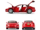 Модель машинки BauTech Tesla S 1:32 металева зі фарами, що світяться, Червоний (1012-059-00) - зображення 2