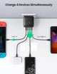 Сетевое зарядное устройство Ugreen CD224 65W USB + 3xType-C PD GaN Charger (Black) - изображение 3