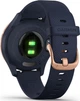 Смарт-годинник Garmin vivomove 3S Rose Gold Stainless Steel Bezel w. Navy and Silicone B. (010-02238-03) - изображение 5