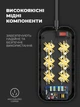 Сетевой фильтр удлинитель 6 розеток с 4 USB 2м с защитой с заземлением Ldnio 2500W 10A BOX Черный - изображение 9