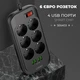 Сетевой фильтр удлинитель 6 розеток с 4 USB 2м с защитой с заземлением Ldnio 2500W 10A BOX Черный - изображение 12