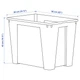 Контейнер без кришки IKEA SAMLA прозорий 56x39x42 см 65 л 001.029.75 - зображення 4