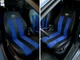 Универсальные авточехлы на сиденья Pok-ter GT Line экокожа с синей вставкой алькантары - изображение 4