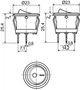 Переключатель круглый 1 клавиша 1NO 23мм с подсветкой красный неон 220V [A0140040071] KCD1-5-101NR/B АСКО - изображение 3