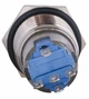 Кнопка металлическая плоская 1NO+1NC 19мм с подсветкой синий LED 24V [A0140010143] TYJ 19-271 АСКО - изображение 3