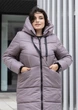 Женское пальто зимнее удлинённая с капюшоном MODA 200107 50 Графитовый (М-200107/2 B ) - изображение 3