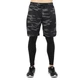 Мужские тайтсы с шортами компрессионные тайтсы Domino Fit 101330 2XL (180-190см) Camouflage Black - изображение 3