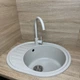 Кухонная мойка ADAMANT Ovum Old-Stone c сифоном Nova + кухонный смеситель - изображение 4