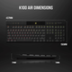 Клавіатура бездротова Corsair K100 Air Cherry MX Ultra Low Profile RGB Wireless Black (CH-913A01U-NA) - зображення 14