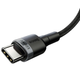 Кабель Baseus Cafule Type-C to Type-C 2м PD2.0 100Вт 5A 20В Black/Grey (CATKLF-ALG1) - зображення 2
