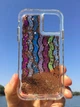 Чехол Case-Mate Prabal Gurung Waterfall для Iphone 11 Pro Max/XS Max противоударный с плавающими блестками Rainbow - изображение 13