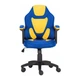 Кресло игровое GT Racer X-1414 Blue/Yellow - изображение 2