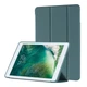 Чехол для iPad Air 1, 2, iPad 5, 6 (9.7") с трехскладной подставкой и авто пробуждением (силикон) (Темно-зеленый) - изображение 1