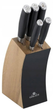 Zestaw noży Gerlach Deco Black w bloku 6 elementów (5901035500006) - obraz 1