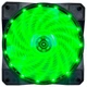Вентилятор 1stPlayer A1-15LED Green bulk; 120х120х25мм, 4-pin - изображение 1
