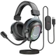 Накладные геймерские наушники Fifine H6 со съемным микрофоном и RGB подсветкой Игровая гарнитура - изображение 1