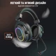 Накладные геймерские наушники Fifine H6 со съемным микрофоном и RGB подсветкой Игровая гарнитура - изображение 5