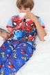Дитяча піжама для хлопців Марвел Людина Павук SPIDERMAN MARVEL | світиться у темряві | короткий рукав | 5 роки зріст 104-110см | колір синій - зображення 12