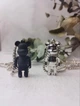 Парные кулоны Мишки в стиле Bearbrick черный+серебристый на цепочках - изображение 6