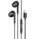 Навушники HOCO M101 Max Crystal grace Type-C wire-controled digital earphones with microphone Black - зображення 1