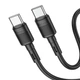 Кабель Hoco X83 Type-C to Type-C Victory 60W charging data cable 1m. Black - зображення 4