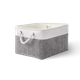 Ящик для зберігання з ручками MVM Сірий (TH-10 L GRAY/WHITE) - зображення 1