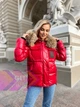 Жіноча зимова куртка з натуральним хутром єнота Visdeer S червона 921212 - зображення 8