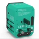 Универсальный адаптер для путешествий Wontravel Travel Adapter ORIGINAL +4 USB, Type C, Для всех типов розеток (Green) - изображение 3