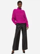 В'язаний светр зимовий оверсайз жіночий H&M 060990911_fuchsia M Фуксія (6666000258564) - зображення 3