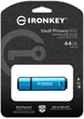 Флеш память USB Kingston IronKey Vault Privacy 50 64GB USB Type-C Blue (IKVP50C/64GB) - изображение 3