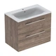 Тумба із умивальником GEBERIT Selnova Square 80x65.2x50.2см підвісна коричнева 501.210.00.1_500.995.00.1 - зображення 1