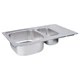 Кухонна мийка WEZER 7850(08) Satin 780x500x180 мм + сифон - зображення 3