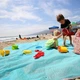 Пляжная подстилка коврик покрывало анти-песок Beach Mat 200 x 150 см Blue - изображение 5