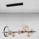 Люстра подвесная молекула Light House LS-17132-7 BK+BR черный, плафон&nbsp;коричневый - изображение 1