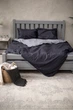 Комплект постільної білизни Satin Stripe Black + Gray 100% бавовна 215х150 см 70х70 см полуторний - зображення 3