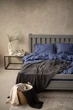 Комплект постільної білизни Satin Stripe Dark Blue 100% бавовна 215х150 см 70х70 см полуторний - зображення 1