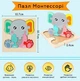 Дерев'яна іграшка Монтессорі Vicloon, об'ємний пазл-вкладиш "Ракета", 1 шт. (DK-4) - изображение 4