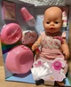 Пупс функціональний Yale Baby BL017I 8 функцій памперс горщик пляшечка тарілочка - зображення 1