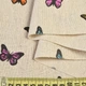 Деко лен бабочки разноцветные, бежевый, ш.150 (20501.049) - изображение 2