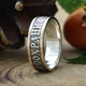 Серебряное кольцо женское с золотом Спаси и сохрани - изображение 1