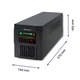 ИБП с модифицированная синусоидой Qoltec QLT1200 720W 1200VA LED, AVR, RJ45, 2xSCHUKO, 2x12V 7Ah - изображение 5