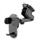Холдер Hoco H3 Shiny press type car holder (center console) dark night Black - изображение 2