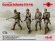 Сборная модель ICM Германская пехота 1914 г. , 4 фигуры 35679 - изображение 2