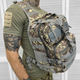 Сумка 20л с системой Molle / Вместительный однолямный Рюкзак Cordura 1000D пиксель размер 20х18х32см - изображение 2