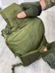 Сумка нагрудная 20 л Cordura 1000D / Рюкзак однолямный олива размер 20x18x32см - изображение 4