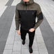 Демисезонная мужская Куртка с капюшоном Pobedov Korol’ Lev SoftShell на флисе хаки размер M - изображение 5