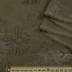 Лен зеленый темный с вышивкой и серебристым рисунком, ш.140 (12610.001) - изображение 2