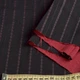 Ткань костюмная бордовая темная в широкую полоску с люрексом ш.152 (11959.003) - изображение 2