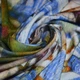 Трикотаж вискозный стрейч сине-оранжево-белый с абстрактным рисунком ш.148 (19834.011) - изображение 2